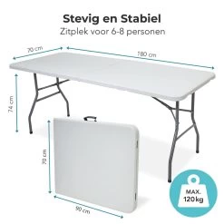 LifeGoods Klaptafel - Inklapbaar - 70x180cm - Verstelbare Vouwtafel - Weerbestendig - Wit 17 LifeGoods Klaptafel - Inklapbaar - 70x180cm - Verstelbare Vouwtafel - Weerbestendig - Wit -Tuinverzorgings Winkel 1200x1200 511