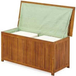 Casaria Opbergbox Acacia Hout – Weerbestendig 115cm - Bruin -Tuinverzorgings Winkel 1200x1200 560