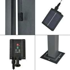 Pergola Fortaleza Tuinpaviljoen Met LED Verlichting 3x3 M Donkergrijs 12 Pergola Fortaleza Tuinpaviljoen Met LED Verlichting 3x3 M Donkergrijs -Tuinverzorgings Winkel 1200x1200 612