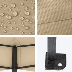 LifeGoods Partytent - 3x4.5 M - Zijwanden - Easy Up - Opvouwbaar - Waterdicht - Draagtas Met Wieltjes - Beige -Tuinverzorgings Winkel 1200x1200 646