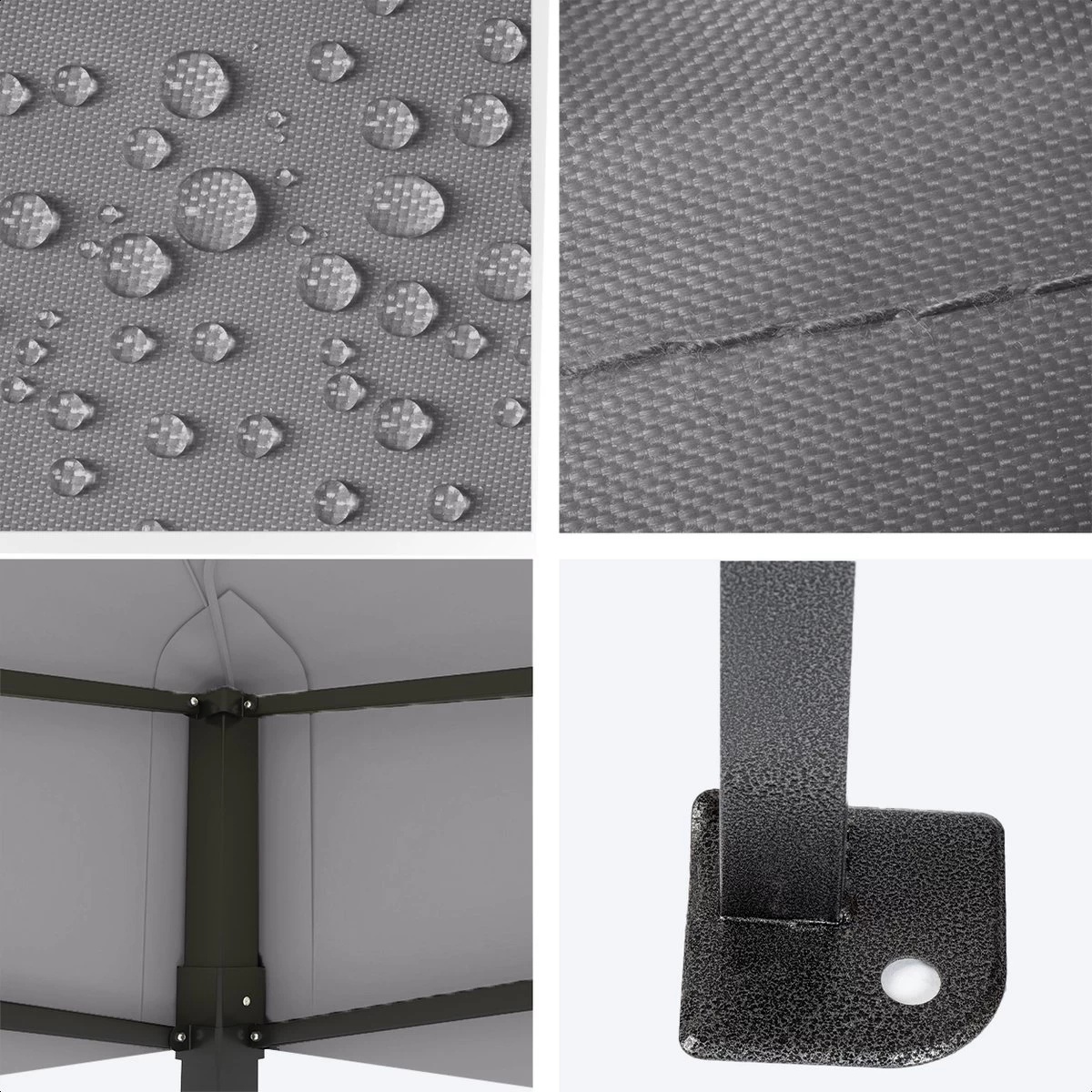 LifeGoods Partytent - 3x4.5 M - Zijwanden - Easy Up - Opvouwbaar - Waterdicht - Draagtas Met Wieltjes - Donkergrijs 9 LifeGoods Partytent - 3x4.5 M - Zijwanden - Easy Up - Opvouwbaar - Waterdicht - Draagtas Met Wieltjes - Donkergrijs - Afbeelding 7