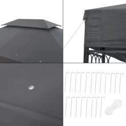 Paviljoen Lanciano Partytent 4x3x2,65 Cm Donkergrijs -Tuinverzorgings Winkel 1200x1200 655