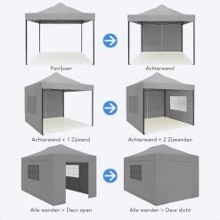 LifeGoods Partytent - 3x4.5 M - Zijwanden - Easy Up - Opvouwbaar - Waterdicht - Draagtas Met Wieltjes - Donkergrijs 20 LifeGoods Partytent - 3x4.5 M - Zijwanden - Easy Up - Opvouwbaar - Waterdicht - Draagtas Met Wieltjes - Donkergrijs -Tuinverzorgings Winkel 1200x1200 67