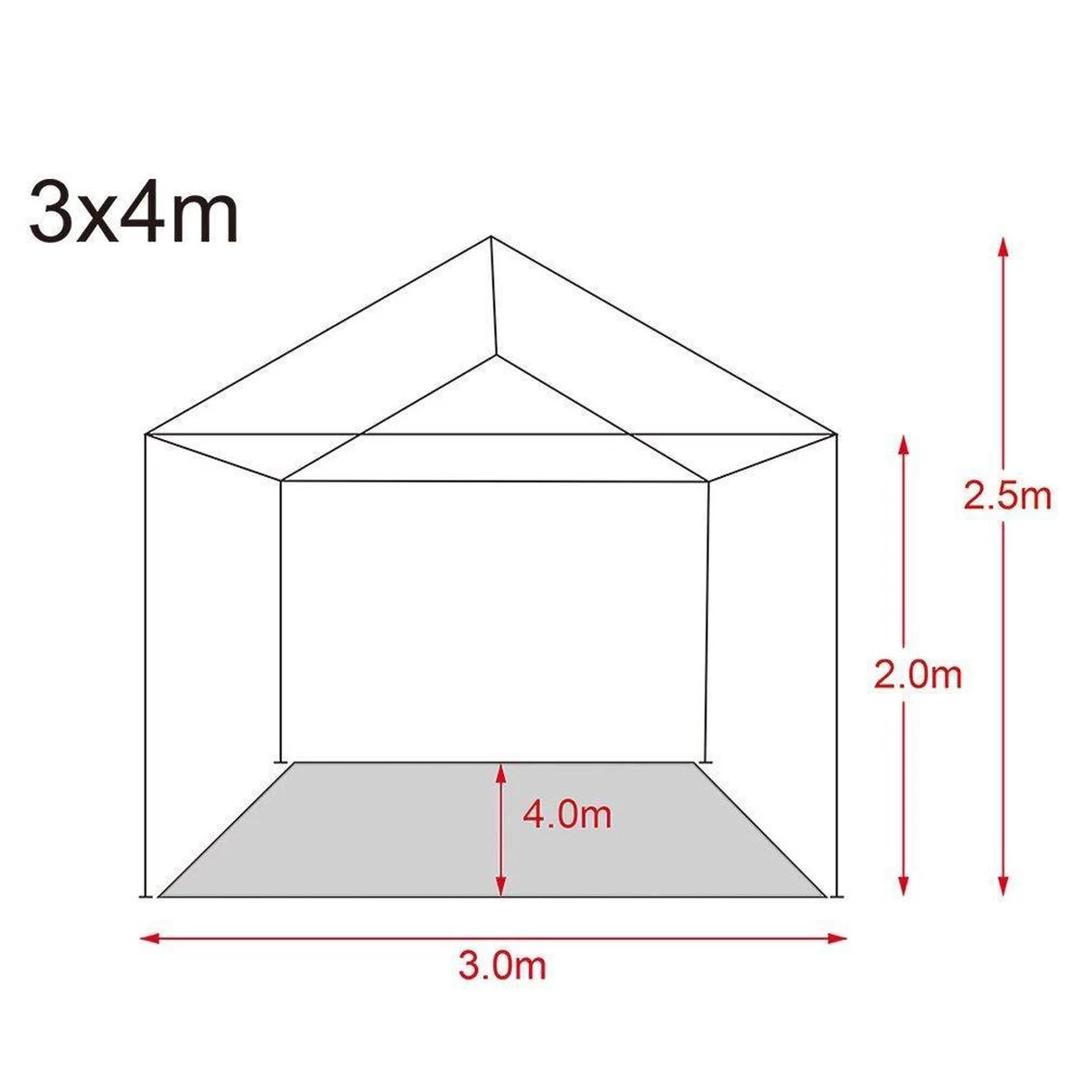 MaxxGarden Partytent Feesttent Paviljoen - 300 X 400 X 250 Cm - Zijwanden - Blauw 5 MaxxGarden Partytent Feesttent Paviljoen - 300 X 400 X 250 Cm - Zijwanden - Blauw - Afbeelding 3