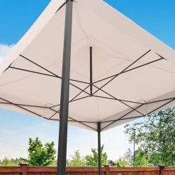LifeGoods Partytent - 3x3 M - Easy Up - Opvouwbaar - Waterdicht - Draagtas Met Wieltjes - Beige -Tuinverzorgings Winkel 1200x1200 678