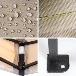 LifeGoods Partytent - 3x3 M - Easy Up - Opvouwbaar - Waterdicht - Draagtas Met Wieltjes - Beige -Tuinverzorgings Winkel 1200x1200 680