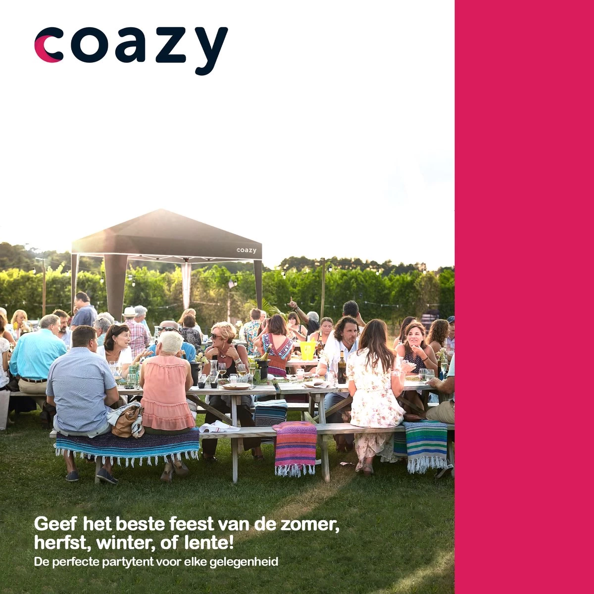 Coazy Waterdichte Partytent 3x3 Meter Opvouwbaar - Paviljoen - Easy Up - Pop-up Tent Met Haringen, Touw En Anti Slip Poten - Waterdicht - Partytenten Weerbestendig 9 Coazy Waterdichte Partytent 3x3 Meter Opvouwbaar - Paviljoen - Easy Up - Pop-up Tent Met Haringen, Touw En Anti Slip Poten - Waterdicht - Partytenten Weerbestendig - Afbeelding 7