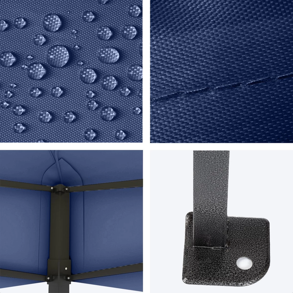 LifeGoods Partytent - 3x4.5 M - Zijwanden - Easy Up - Opvouwbaar - Waterdicht - Draagtas Met Wieltjes - Donkerblauw 5 LifeGoods Partytent - 3x4.5 M - Zijwanden - Easy Up - Opvouwbaar - Waterdicht - Draagtas Met Wieltjes - Donkerblauw - Afbeelding 3