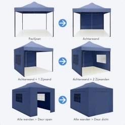 LifeGoods Partytent - 3x4.5 M - Zijwanden - Easy Up - Opvouwbaar - Waterdicht - Draagtas Met Wieltjes - Donkerblauw 19 LifeGoods Partytent - 3x4.5 M - Zijwanden - Easy Up - Opvouwbaar - Waterdicht - Draagtas Met Wieltjes - Donkerblauw -Tuinverzorgings Winkel 1200x1200 702