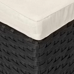 Casaria Polyrattan Zonne-Eiland Ø185cm – Incl. Kussens - Zwart Crème -Tuinverzorgings Winkel 1200x1200 711