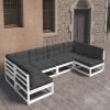 Decoways - 6-delige Loungeset Met Kussens Massief Grenenhout Wit -Tuinverzorgings Winkel 1200x1200 734