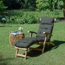 Beautissu Deckchair Kussen 200x50x8 Cm - Ligstoelkussen Antraciet - Matraskussen Voor Hangmatten En Tuin-/terrasstoelen - Flair DC -Tuinverzorgings Winkel 1200x1200 806