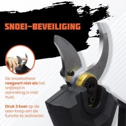 Reichlër® Elektrische Snoeischaar - 40 Mm Snijdiameter - 2x Accu - Anti-cut Functie - Heggenschaar - Takkenschaar - Zwart 13 Reichlër® Elektrische Snoeischaar - 40 Mm Snijdiameter - 2x Accu - Anti-cut Functie - Heggenschaar - Takkenschaar - Zwart -Tuinverzorgings Winkel 1200x1200 855