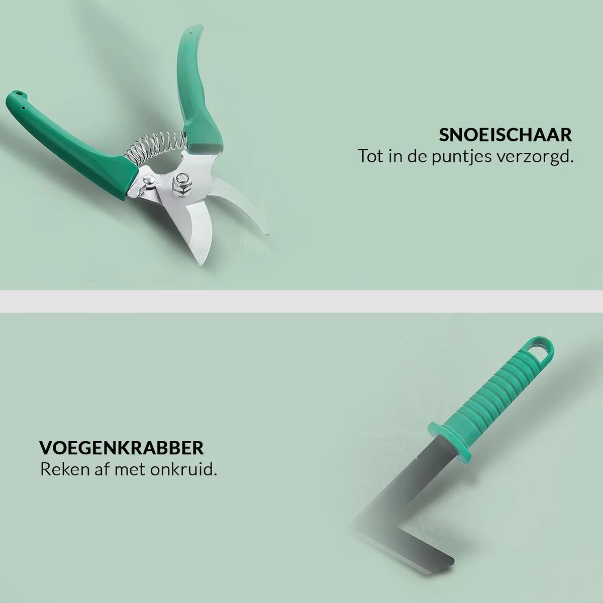 Tuinierset 10 Delig Met Complete Gereedschapskoffer Set Inclusief Tuinschaar, Handschep, Handhark, Plantenspuit, Haakvormige Voegenkrabber, Bloemenschepje, Bloemenschaar, Grasschaar En Heggenschaar 7 Tuinierset 10 Delig Met Complete Gereedschapskoffer Set Inclusief Tuinschaar, Handschep, Handhark, Plantenspuit, Haakvormige Voegenkrabber, Bloemenschepje, Bloemenschaar, Grasschaar En Heggenschaar - Afbeelding 5