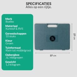 Tuinierset 10 Delig Met Complete Gereedschapskoffer Set Inclusief Tuinschaar, Handschep, Handhark, Plantenspuit, Haakvormige Voegenkrabber, Bloemenschepje, Bloemenschaar, Grasschaar En Heggenschaar 19 Tuinierset 10 Delig Met Complete Gereedschapskoffer Set Inclusief Tuinschaar, Handschep, Handhark, Plantenspuit, Haakvormige Voegenkrabber, Bloemenschepje, Bloemenschaar, Grasschaar En Heggenschaar -Tuinverzorgings Winkel 1200x1200 875