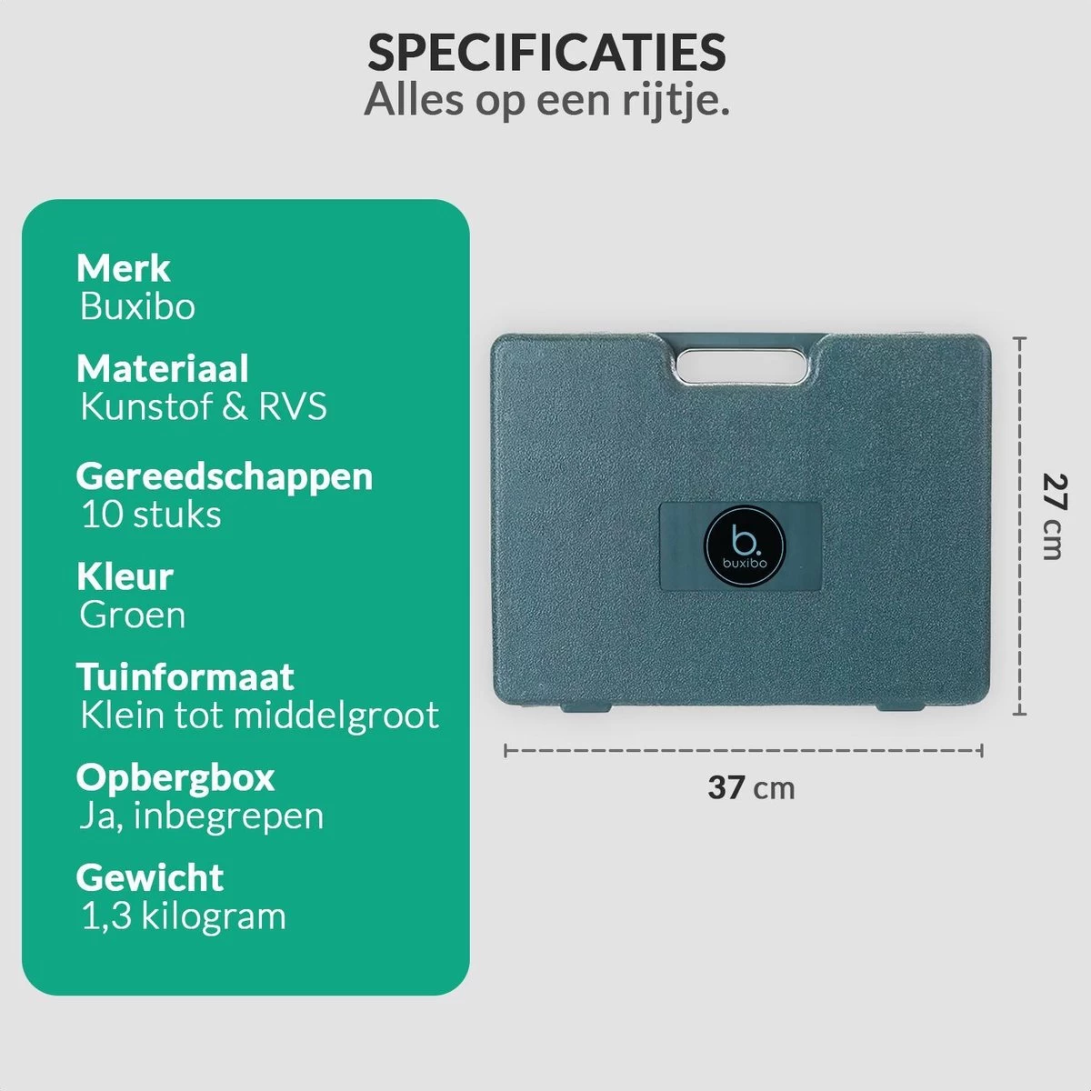 Tuinierset 10 Delig Met Complete Gereedschapskoffer Set Inclusief Tuinschaar, Handschep, Handhark, Plantenspuit, Haakvormige Voegenkrabber, Bloemenschepje, Bloemenschaar, Grasschaar En Heggenschaar 10 Tuinierset 10 Delig Met Complete Gereedschapskoffer Set Inclusief Tuinschaar, Handschep, Handhark, Plantenspuit, Haakvormige Voegenkrabber, Bloemenschepje, Bloemenschaar, Grasschaar En Heggenschaar - Afbeelding 8