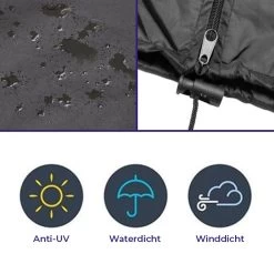Merkloos Parasolhoes Met Rits En Trekkoord – Beschermhoes Voor Zweefparasol & Staande Parasol – Waterdicht Afdekhoes – Hoes Voor Hangparasol – Inclusief Opberghoes – Zwart - 205 Cm -Tuinverzorgings Winkel 1200x1200 91