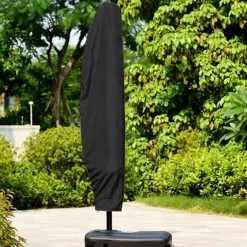 Merkloos Parasolhoes Met Rits En Trekkoord – Beschermhoes Voor Zweefparasol & Staande Parasol – Waterdicht Afdekhoes – Hoes Voor Hangparasol – Inclusief Opberghoes – Zwart - 205 Cm -Tuinverzorgings Winkel 1200x1200 92