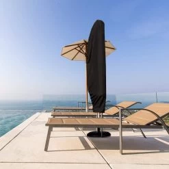 Merkloos Parasolhoes Met Rits En Trekkoord – Beschermhoes Voor Zweefparasol & Staande Parasol – Waterdicht Afdekhoes – Hoes Voor Hangparasol – Inclusief Opberghoes – Zwart - 205 Cm -Tuinverzorgings Winkel 1200x1200 93