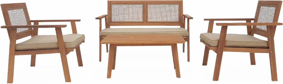 Tuinmeubelset 4 Zitplaatsen + 1 Salontafel L Alice's Garden 7 Tuinmeubelset 4 Zitplaatsen + 1 Salontafel L Alice's Garden - Afbeelding 5