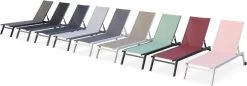 ELSA - Set Van 2 Ligstoelen Van Aluminium En Textileen, Ligbed Multipositioneel Met Wieltjes, Kleur Grijs/lichtgrijs -Tuinverzorgings Winkel 1200x418 2