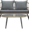 Garden Impressions Franklin Loungeset 4-delig - Wicker - Carbon Black/mystic Grey