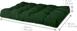 Beautissu Style – Palletkussen Set – 1x Zitkussen 120x80 Cm & 1x Rugkussen 120x40 Cm – Donker Groen 20 Beautissu Style – Palletkussen Set – 1x Zitkussen 120x80 Cm & 1x Rugkussen 120x40 Cm – Donker Groen -Tuinverzorgings Winkel 1200x494