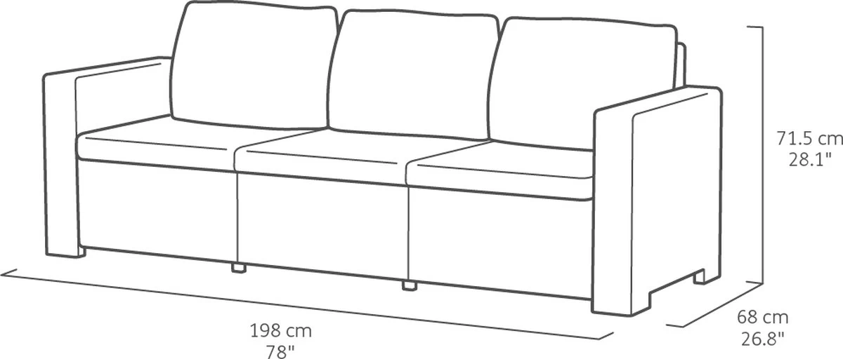 Allibert California Loungeset - 5 Personen - Cappuccino 10 Allibert California Loungeset - 5 Personen - Cappuccino - Afbeelding 8