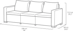 Allibert California Chaise Longue Loungeset - 3 A 4 Personen - Grafiet -Tuinverzorgings Winkel 1200x526