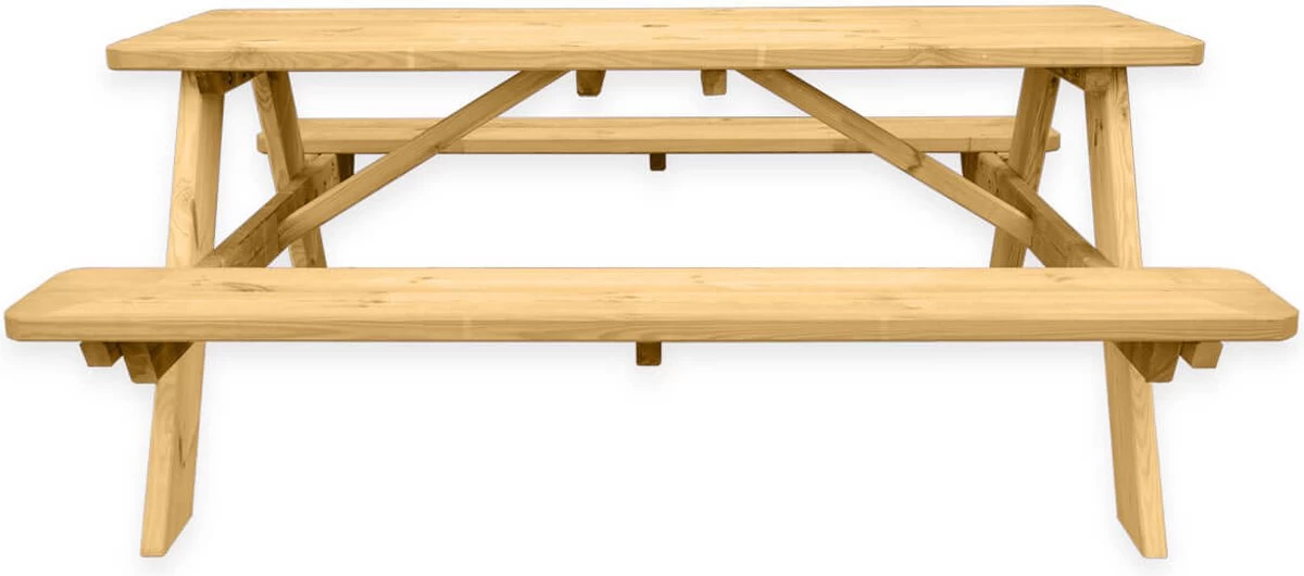 Goedkopepicknicktafels.nl | 180cm Lange Picknicktafel | Tuintafel 6 Persoons | De Luxe 180cm Lang | Geïmpregneerd Grenen Hout! 4 Goedkopepicknicktafels.nl | 180cm Lange Picknicktafel | Tuintafel 6 Persoons | De Luxe 180cm Lang | Geïmpregneerd Grenen Hout! - Afbeelding 2