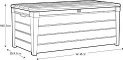 Keter Brushwood Opbergbox - Kussenbox - 455L - 145x69,7x60,3cm - Taupe 10 Keter Brushwood Opbergbox - Kussenbox - 455L - 145x69,7x60,3cm - Taupe -Tuinverzorgings Winkel 1200x581 1