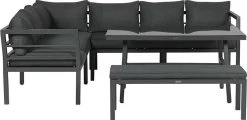 Blakes Lounge Diningset - 4 Delig - Donker Grijs -Tuinverzorgings Winkel 1200x583