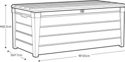 Keter Brightwood Opbergbox - 455L - 145x69,7x60,3 Cm - Grafiet -Tuinverzorgings Winkel 1200x598 1