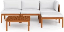 Decoways - 5-delige Loungeset Met Kussens Massief Acaciahout Crèmekleurig -Tuinverzorgings Winkel 1200x607 1