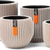 Capi Europe - Set Van 4 - Bloempot Binnen - Groove - - Ivoor - Bloempot Voor Binnen - BOX-BGVI-4