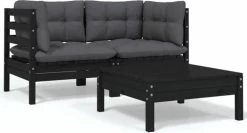 VidaXL 3-delige Loungeset Met Kussens Massief Grenenhout Zwart -Tuinverzorgings Winkel 1200x648 2