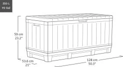 Keter Kentwood Opbergbox - 128x53.6x59 Cm - 350 L - Grafiet -Tuinverzorgings Winkel 1200x655 2