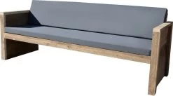 Wood4you - Tuinbank - Ameland - 'Doe Het Zelf' Bouwpakket Steigerhout 152Lx72Hx57D Cm - Incl Kussen