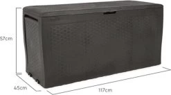 Keter Samoa Opbergbox - 270 L - 117x45x57 Cm - Grafiet 22 Keter Samoa Opbergbox - 270 L - 117x45x57 Cm - Grafiet -Tuinverzorgings Winkel 1200x667