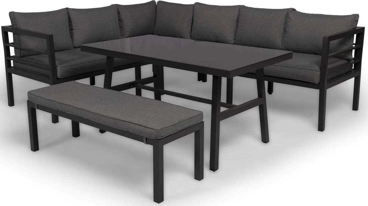 Merkloos Rocco | Loungeset Hoekset Tuinset | Aluminium| Hoekbank, Tuinbank, Tuintafel | 8 Zitplaatsen 3 Merkloos Rocco | Loungeset Hoekset Tuinset | Aluminium| Hoekbank, Tuinbank, Tuintafel | 8 Zitplaatsen