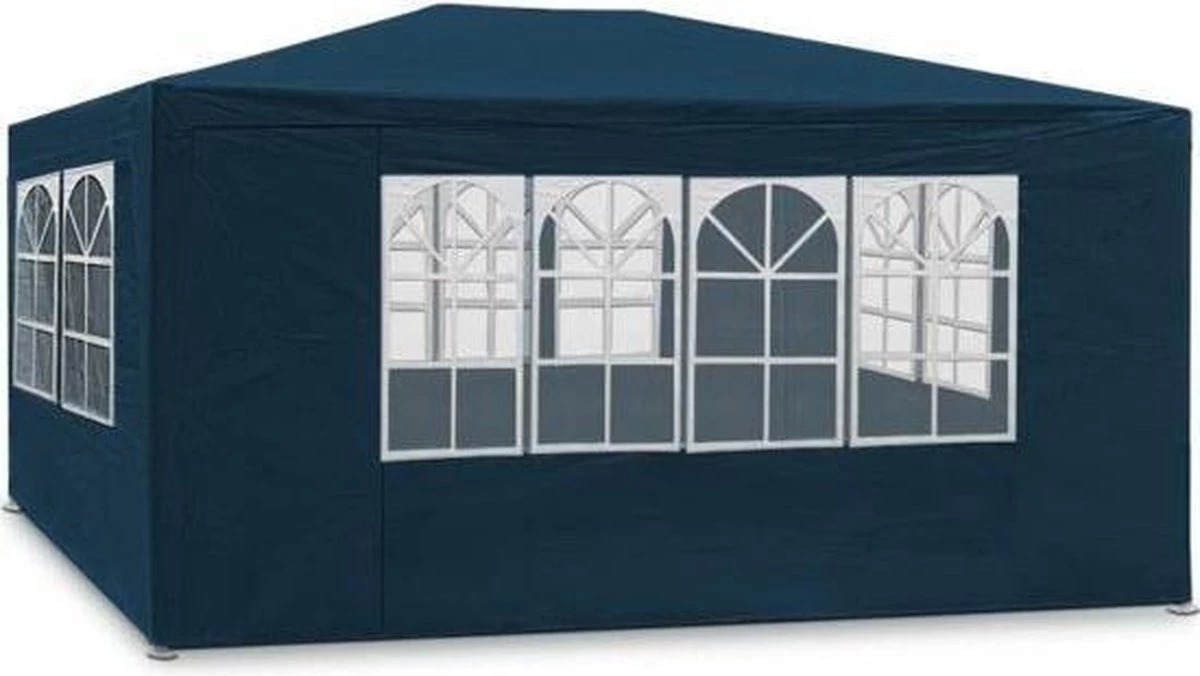 MaxxGarden Partytent Feesttent Paviljoen - 300 X 400 X 250 Cm - Zijwanden - Blauw 3 MaxxGarden Partytent Feesttent Paviljoen - 300 X 400 X 250 Cm - Zijwanden - Blauw