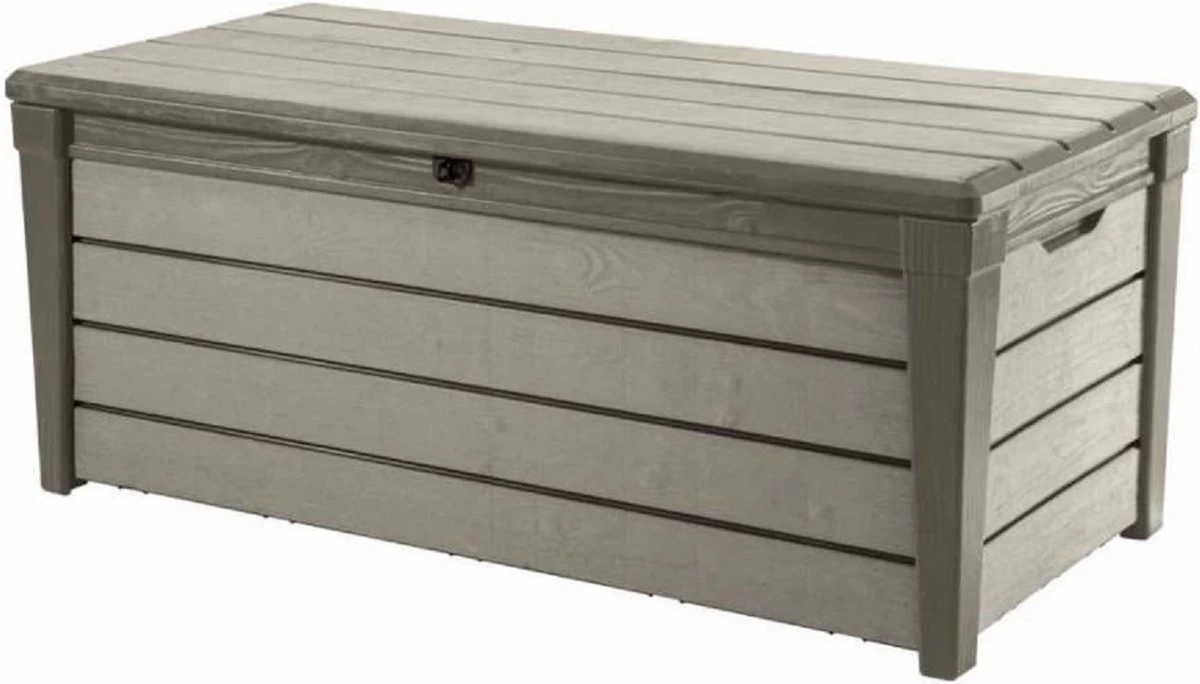 Keter Brushwood Opbergbox - Kussenbox - 455L - 145x69,7x60,3cm - Taupe 3 Keter Brushwood Opbergbox - Kussenbox - 455L - 145x69,7x60,3cm - Taupe
