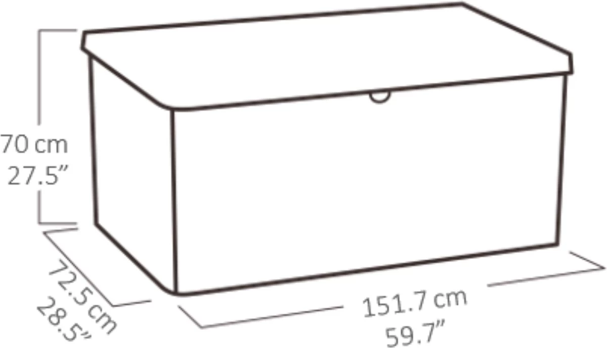Keter Denali Opbergbox - 570L - 151,7x72,5x70cm - Grijs 4 Keter Denali Opbergbox - 570L - 151,7x72,5x70cm - Grijs - Afbeelding 2