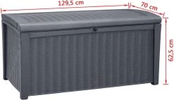 Keter - Borneo Opbergbox - 416 Liter - 129.5 X 62.5 X 70 Cm - Antraciet -Tuinverzorgings Winkel 1200x689 1