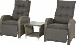 Loungeset Duoset Melia 2 Verstelbare Stoelen + Tafel - Balkonset -Tuinverzorgings Winkel 1200x703