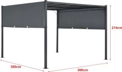 Pergola Fortaleza Tuinpaviljoen Met LED Verlichting 3x3 M Donkergrijs 10 Pergola Fortaleza Tuinpaviljoen Met LED Verlichting 3x3 M Donkergrijs -Tuinverzorgings Winkel 1200x710 2