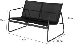 909 Outdoor Tuinset Camilla - 4-delig - Dubbele Zitbank - 2 Stoelen - Tafel - Stalenframe -Tuinverzorgings Winkel 1200x720 1