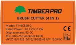 TIMBERPRO - Bosmaaier 2-in-1 - Benzine - Draad En Mes - 52 Cm³ - 3,0 PK. 12 TIMBERPRO - Bosmaaier 2-in-1 - Benzine - Draad En Mes - 52 Cm³ - 3,0 PK. -Tuinverzorgings Winkel 1200x721 2