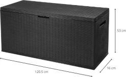 Verrijdbare Tuinkussen Opbergbox - Rattan Look - Zwart - 350 Liter 17 Verrijdbare Tuinkussen Opbergbox - Rattan Look - Zwart - 350 Liter -Tuinverzorgings Winkel 1200x733 1