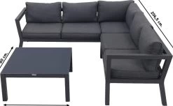 Garden Impressions Colorado Loungeset - Aluminium - Zwart -Tuinverzorgings Winkel 1200x740